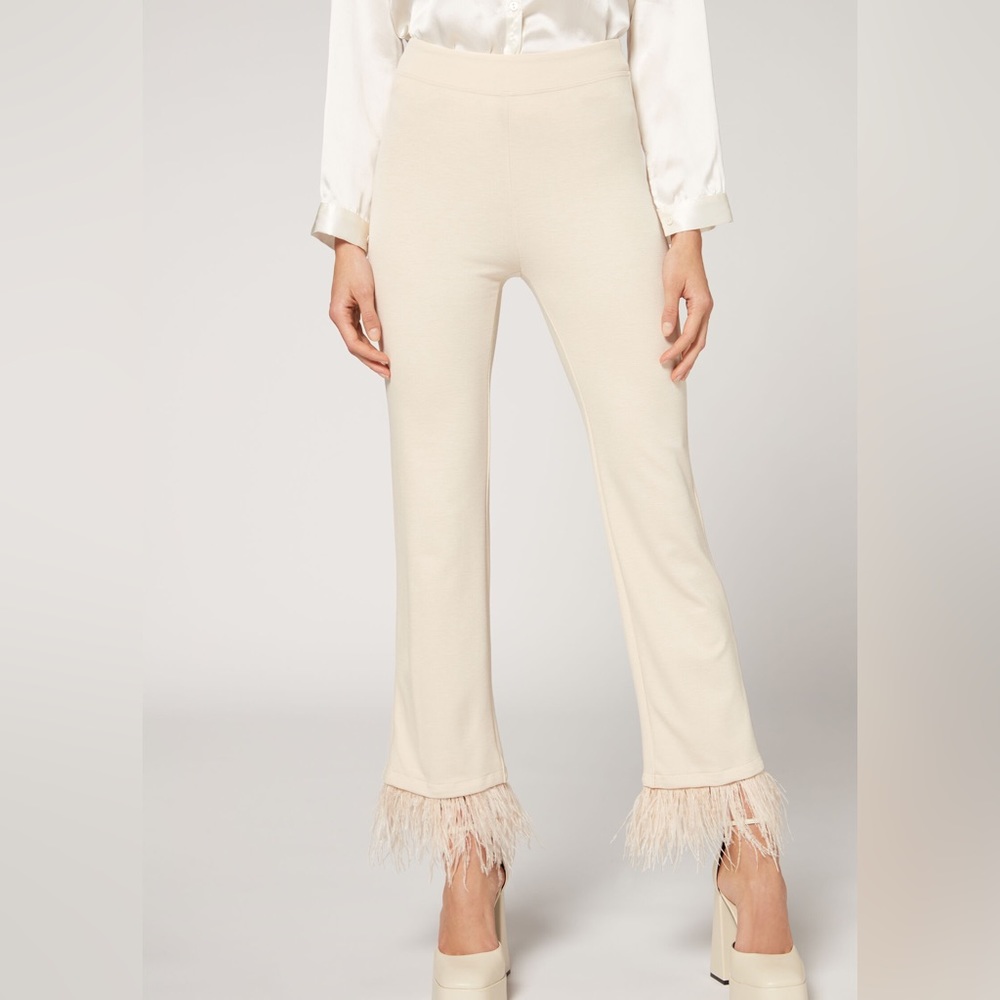 Brand New Feather Mini-flare Leggings
